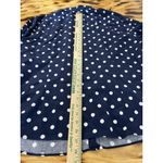 CHAPS Women Polka Dot Long Sleeve Button-Up Shirt Blue Size 2X No Iron Career Photo 7