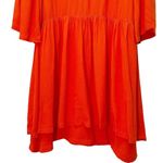 JUST Female Garner Layered Dress Oversized Flowy Midi Orange Red Size Small Photo 5
