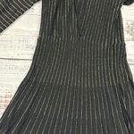 ZARA knit drop waist metallic stripe dress size small Photo 1