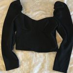 JustFab NWT Black Women's Long Sleeves Crop Top Photo 0