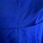 Mac Duggal Empire Long Sleeve Satin Trumpet Gown in Royal Blue Size US 4 Photo 8