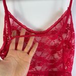 Victoria's Secret  Red Lace Lingerie Negligee Medium Sheer Sexy Valentines Day Photo 6