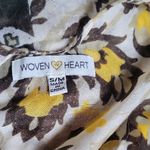 Woven Heart Floral Kimono with Yellow and Black Pattern SizeS/M Photo 3