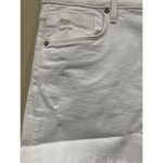 Edyson Delon High Rise Shorts Cut Off Denim Frayed Distressed 27 Button Fly Whit White Photo 3