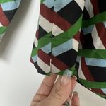 J.Crew  Off the shoulder blouse top SMALL green Blue Ratti graphic diamond NEW Photo 5