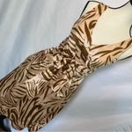 Marc Jacobs Women's Animal Print Silk Blend Midi Dress Size Small Pink and Brown Photo 1