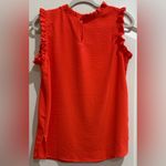Lime n Chili line & Chili Ruffled Orange Sleeveless Top Photo 1