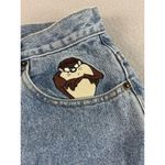 Vtg Warner Bros Classic Jeans 26x30 Blue Taz &Bugs Embroidered High Waist Tag 8 Photo 2