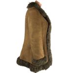 Genuine Shearling Sheepskin Penny Lane Leather Coat EU44 Brown Photo 4