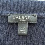 Talbots  Navy Blue Pullover Sweater Crew Neck Size 3X Photo 2