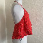 Forever 21 Red Ditsy Floral Strappy Back Cami Tank Top NWT Medium Photo 9