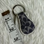 Coach Vintage  y2k SIGNATURE TEAR DROP KEY RING Denim Charm Photo 4