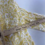 Skies Are Blue  Blazer Womens Small‎ Yellow Linen Blend Lightweight Floral Jacket Photo 6