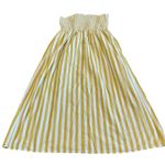 A New Day  Yellow White Striped Maxi Dress Sundress Strapless Cotton Size Medium Photo 8