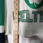 47 Brand Boston Celtics NBA Long Sleeve T-Shirt Raw Hem Cropped Top Small NWT Photo 7