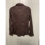 Shttanne Western Style Striped Long Sleeve Button Up Shirt Womens Size S Brown Photo 1
