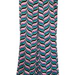 ZARA satin zig zag Festival wide leg cinched waist pants XS Photo 13