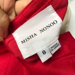 Misha Nonoo Red sleeveless Button down shirt dress side bow cutout size 8 Photo 1