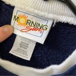 VINTAGE MORNING SUN Snowy Bunny Rabbits & Bird Sweatshirt Blue Size M Photo 4