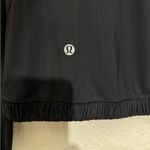 Lululemon  Ruffle Hooded Quarter Zip Pullover NWOT Size 2 Black Photo 3