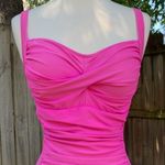 Vintage Ocean Jewel Pink Ruched Swimsuit Size Small One Piece Sweetheart Photo 1