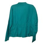 Relativity  Utility Linen Blend Jacket WomenTeal Blue Size XL Lightweight  Pocket Photo 2