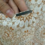 Escada Sport Kate Geometric Floral Pants in Cream and Brown Tan Size 26 Photo 4