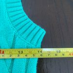 Streetwear Society  Teal Cable Knit Sweater Vest size XS Photo 5