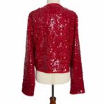 J.Crew NEW Mariner Jersey Lady Jacket Red Sequins Photo 3