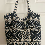Source Unknown Black and cream Geometric Boho Shoulder Bag Photo 0