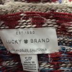 Lucky Brand  Knit Open Collar Cardigan S Southwestern Academia Boho Western Photo 9
