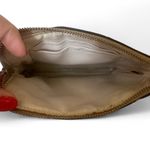 Coach  Corner Zip Wristlet Signature Canvas Beige Leather Trim Photo 4