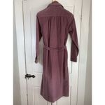 L.L.Bean Vtg  Corduroy Shirt Dress Sz 10 Button Pockets Belt Cottage Peasant Retro Photo 2