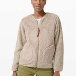 Lululemon Oh So Sherpa Full Zip Jacket Trench Size 4 Fleece Pullover $168 MSRP Photo 3