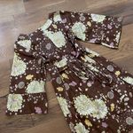 Tulle Brown Green Floral Cotton Dress Size Small Photo 4