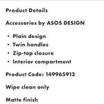 ASOS - faux leather black shoulder bag Photo 5