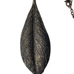 ZAD Bronze Leaf Pendant Necklace With Chain Lobster Clasp Retro u Photo 1