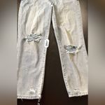 REWASH  Distressed Light Blue/Greyish Cropped Mom Jeans 3/26 Photo 3