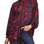 Free People Merlot Combo Love Letter Red Blue Floral Tunic Top Dress Size Small Photo 7