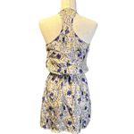Parker ‎ Gray Yellow Purple Floral Print Sleeveless Silhouette Dress Silk Small Photo 5