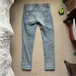 EXPRESS Mid Rise Girlfriend Distressed Light Wash Denim Jeans 0 Photo 5