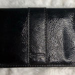 Coach  Black Patent Leather Card Holder Small Wallet Photo 0