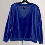 Gap  Easy V-Neck Velour Sweatshirt-size Large Photo 1