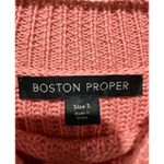 Boston Proper  Ribbed Sweater Dress Cold Shoulder Lace Up Sz S Pink Resort Preppy Photo 2