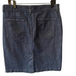 Banana Republic Two Button/Zip Closure Dark Wash Jean Mini Skirt Sz 29R Photo 5