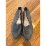 Eileen Fisher  Gray Leather Espadrille Flats Slip On Shoes Size 9 Photo 1