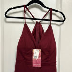 Emerald Sundae Burgundy Maxi Halter Dress‎ by  XL Photo 4