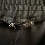 ZARA  Black Faux Leather Joggers • High Waist • Stretch • Women’s S Photo 4