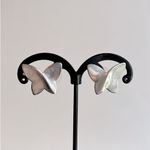 Vintage sterling silver contemporary butterfly earrings post back Photo 0