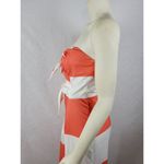Must Haf Womens Jumpsuit Size M Orange White Striped Strapless Bow Front NEW Size M Photo 14